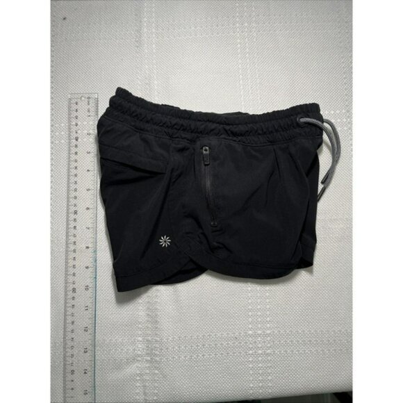 Athleta Girl Youth Shorts  Size 7‎ Small Black Athletic Running - Picture 2 of 7